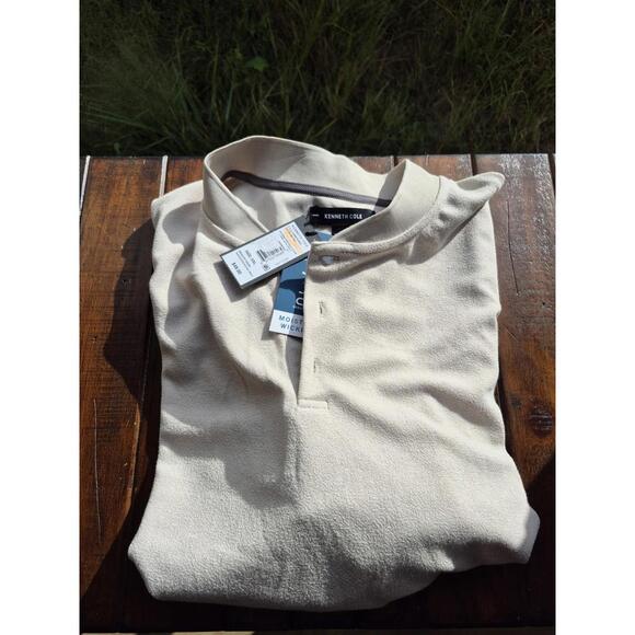 Kenneth Cole Other - Kenneth COLE tan XXL Moisture Wicking Shirt Polo 2xl